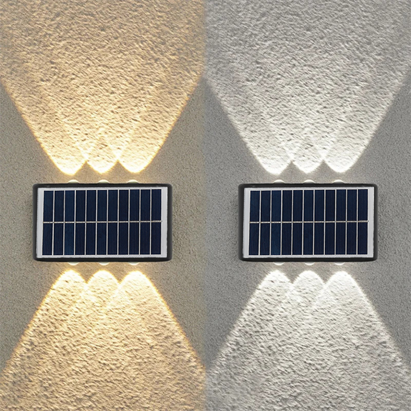 Applique murale solaire 6 LED étanche solaire 2025