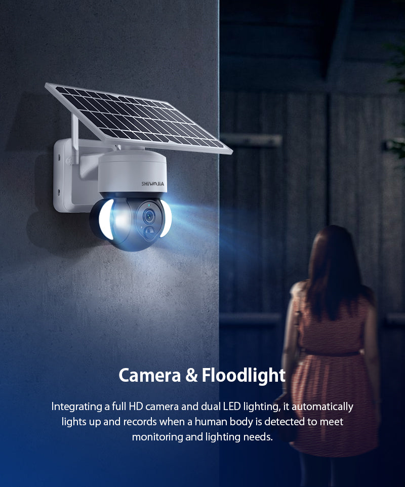 Caméra Solaire Extérieure 4G 3MP SHIWOJIA