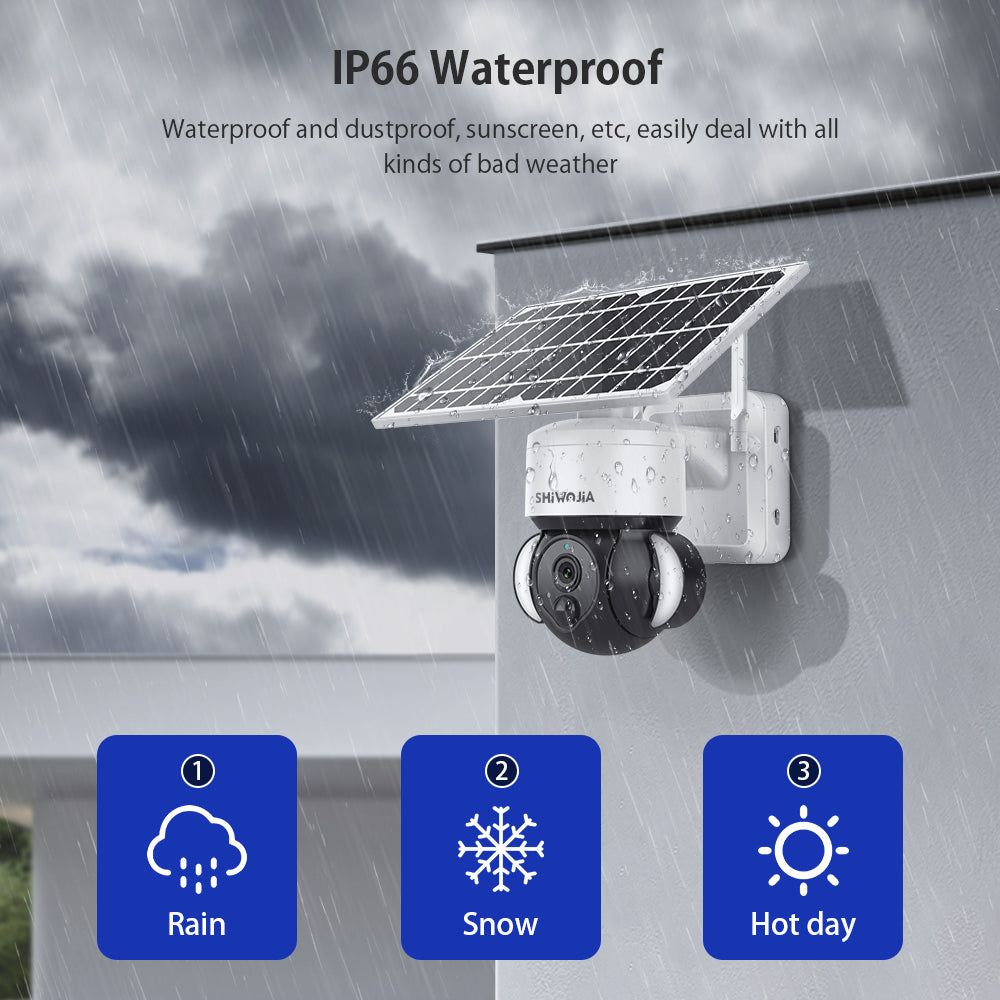 Caméra Solaire Extérieure 4G 3MP SHIWOJIA