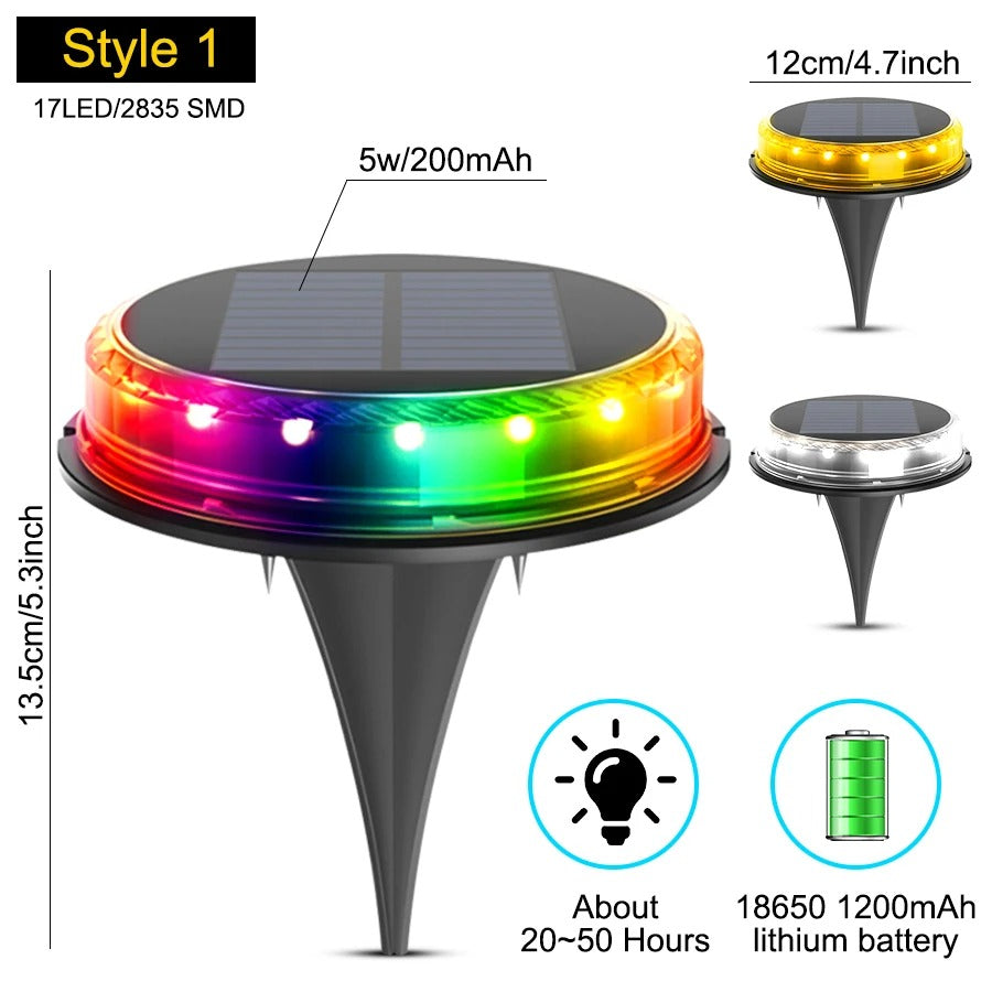 Lampe Solaire d’Extérieur Étanche à 8 LEDs