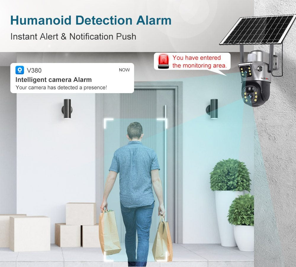 Caméra de Surveillance Solaire 4G PTZ LS VISION