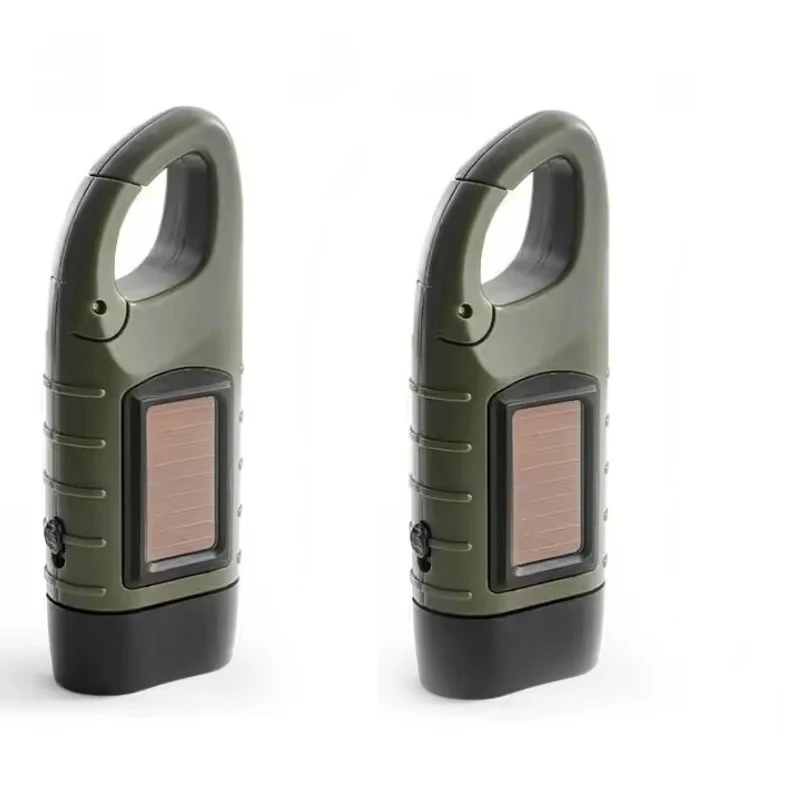 Lampe torche à dynamo et recharge solaire YJ‑D295