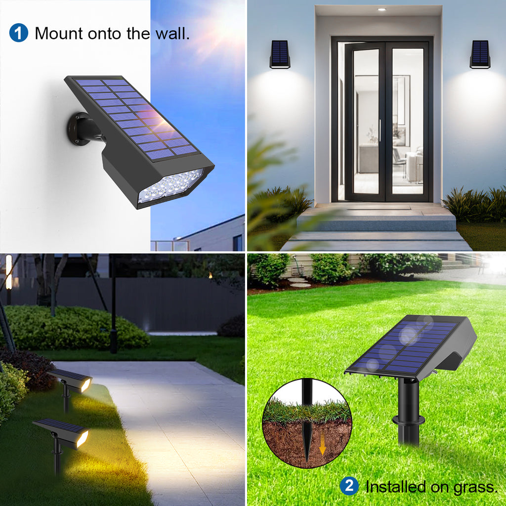 Spot solaire LED 19 LEDs IP65 avec capteur led
