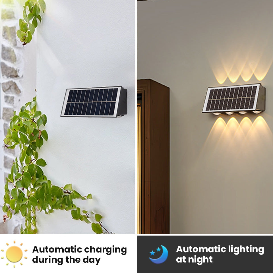 Applique murale solaire 6 LED étanche solaire 2025