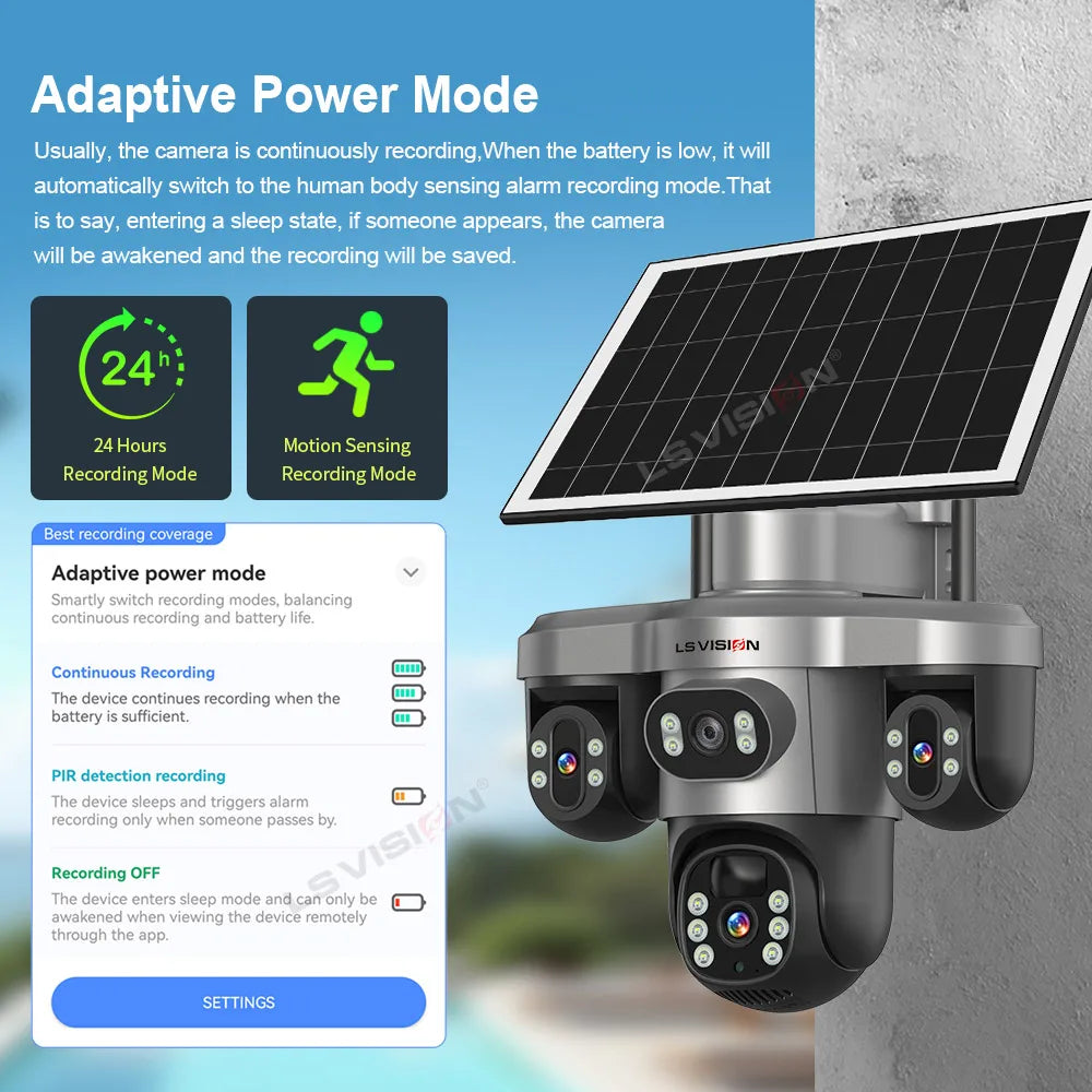 كاميرة بالطاقة الشمسية بدون انقطاع 360