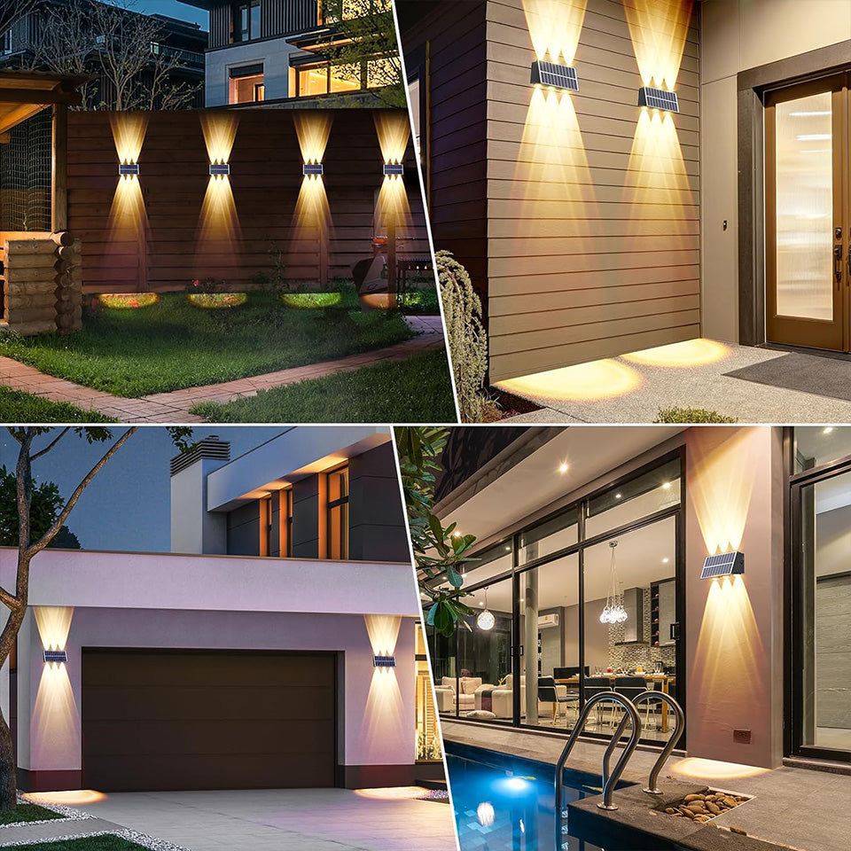 Applique murale solaire 6 LED étanche solaire 2025
