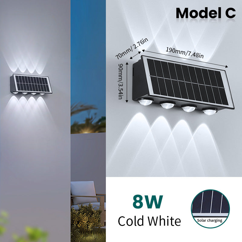 Applique murale solaire 6 LED étanche solaire 2025