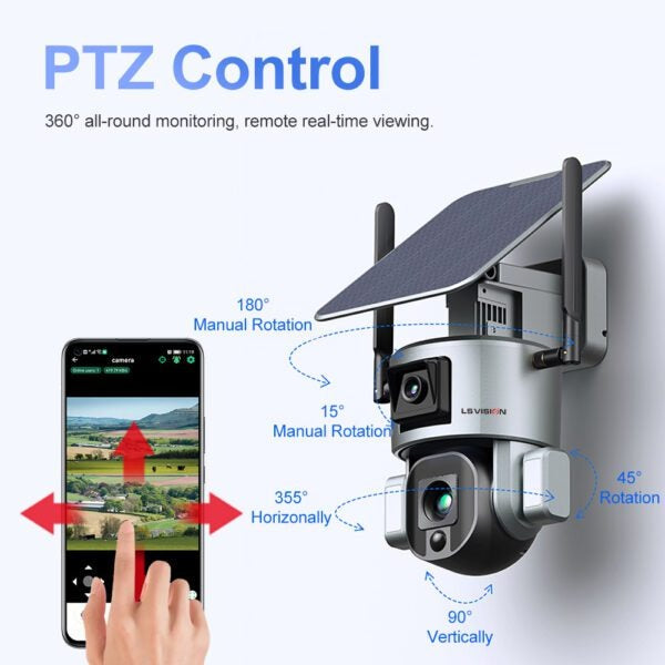 Caméra Solaire 4G PTZ LS VISION LS-MS1-4G
