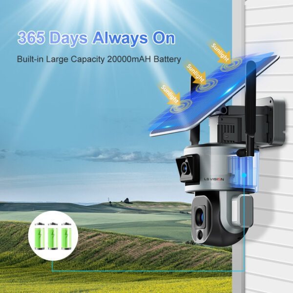 Caméra Solaire 4G PTZ LS VISION LS-MS1-4G