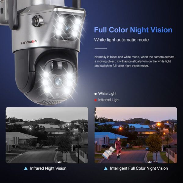 Caméra de Surveillance Solaire 4G PTZ LS VISION